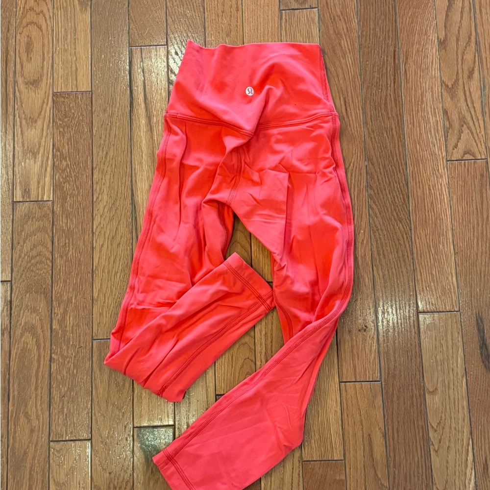 lululemon Align Love Red double lined 23” size 0 EUC